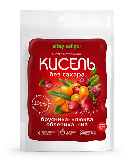 Кисель без сахара "Сибирские ягоды" 150 гр