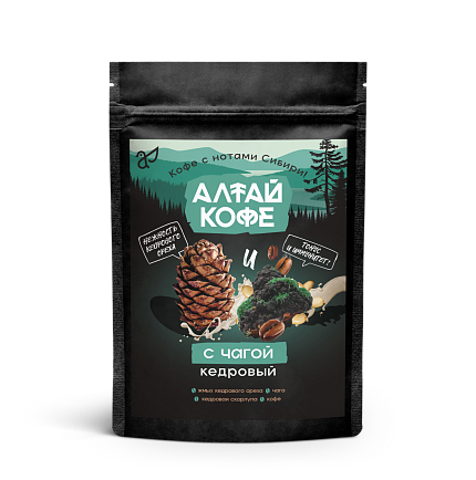Кедровый напиток "Алтай кофе "С чагой" 120 гр